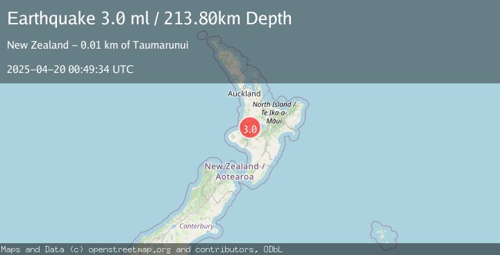 Map of NORTH ISLAND OF NEW ZEALAND
