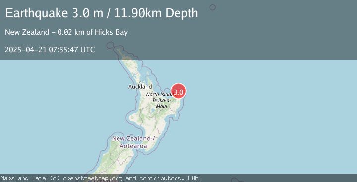 Map of OFF E. COAST OF N. ISLAND, N.Z.