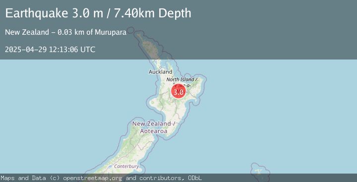 Map of NORTH ISLAND OF NEW ZEALAND