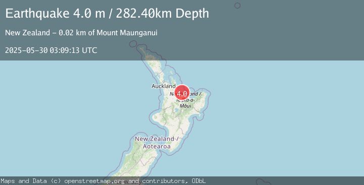 Map of NORTH ISLAND OF NEW ZEALAND