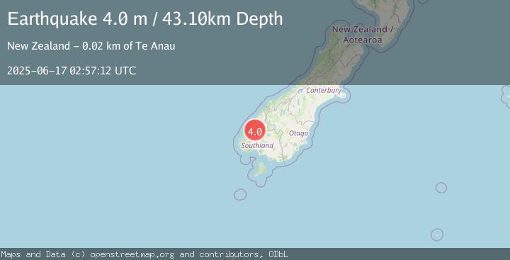 Map of SOUTH ISLAND OF NEW ZEALAND