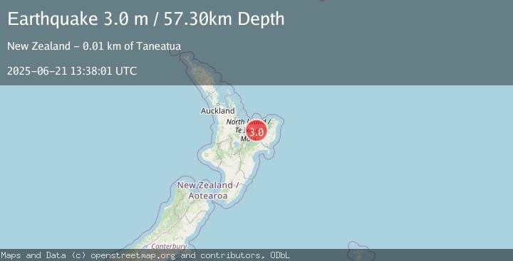Map of NORTH ISLAND OF NEW ZEALAND