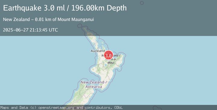 Map of NORTH ISLAND OF NEW ZEALAND