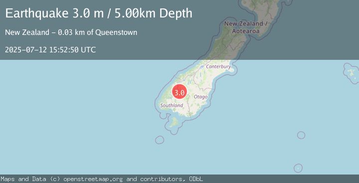 Map of SOUTH ISLAND OF NEW ZEALAND