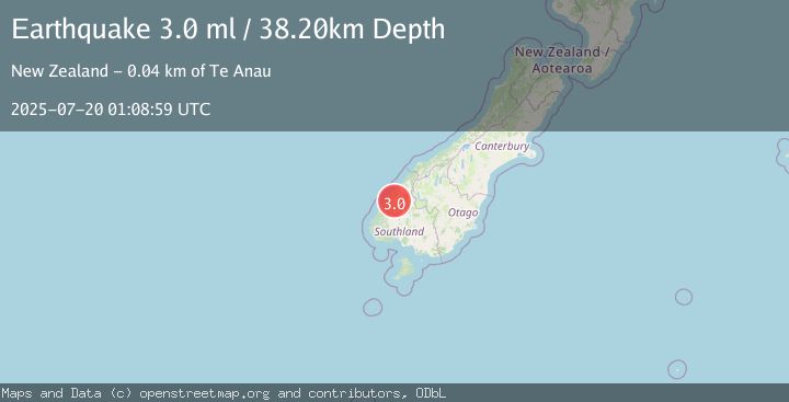 Map of SOUTH ISLAND OF NEW ZEALAND