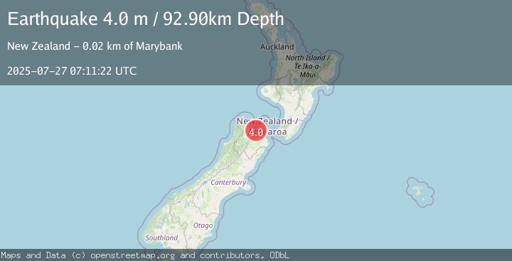 Map of SOUTH ISLAND OF NEW ZEALAND