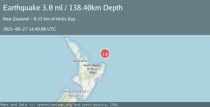Map of OFF E. COAST OF N. ISLAND, N.Z.