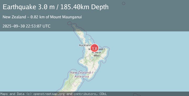 Map of NORTH ISLAND OF NEW ZEALAND