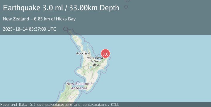 Map of OFF E. COAST OF N. ISLAND, N.Z.