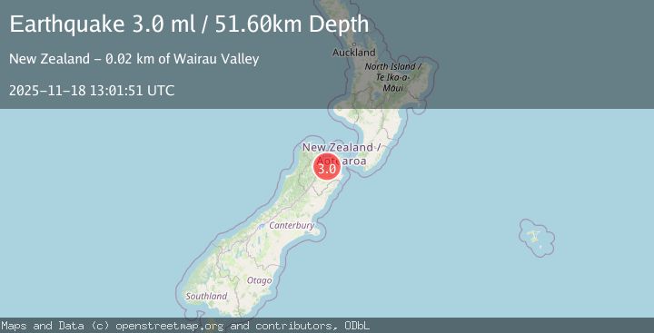 Map of SOUTH ISLAND OF NEW ZEALAND