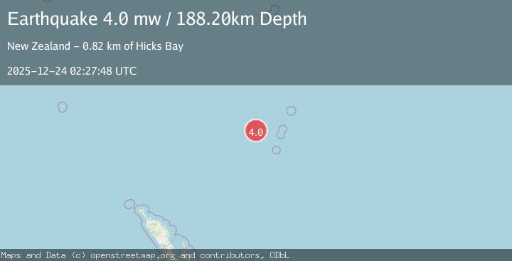Map of KERMADEC ISLANDS REGION