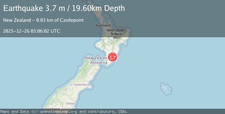 Map of NORTH ISLAND OF NEW ZEALAND