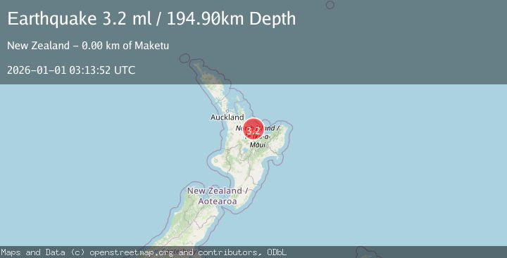Map of NORTH ISLAND OF NEW ZEALAND