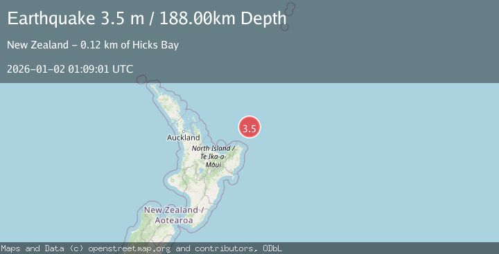 Map of OFF E. COAST OF N. ISLAND, N.Z.