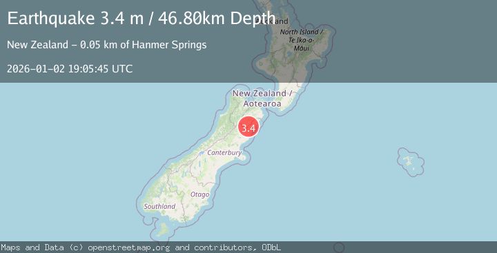 Map of SOUTH ISLAND OF NEW ZEALAND