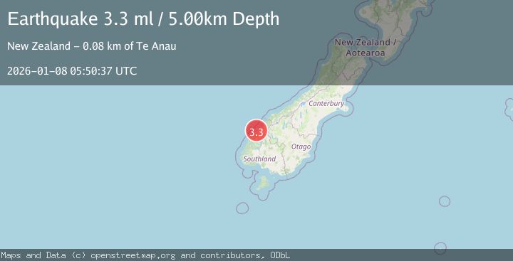 Map of SOUTH ISLAND OF NEW ZEALAND