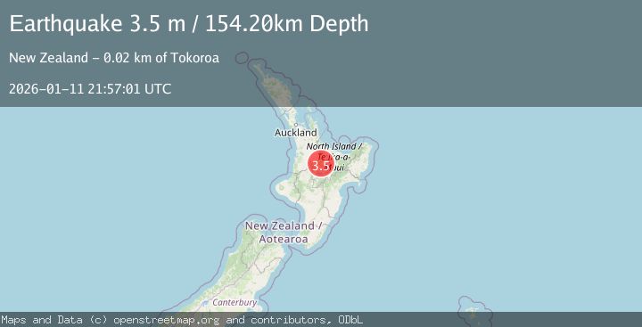 Map of NORTH ISLAND OF NEW ZEALAND