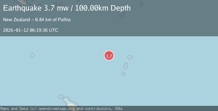 Map of KERMADEC ISLANDS REGION