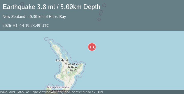 Map of OFF E. COAST OF N. ISLAND, N.Z.