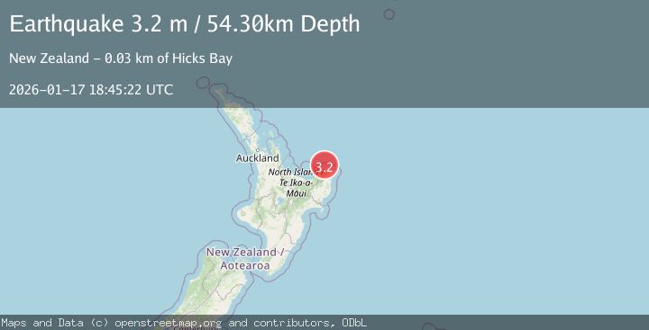 Map of OFF E. COAST OF N. ISLAND, N.Z.