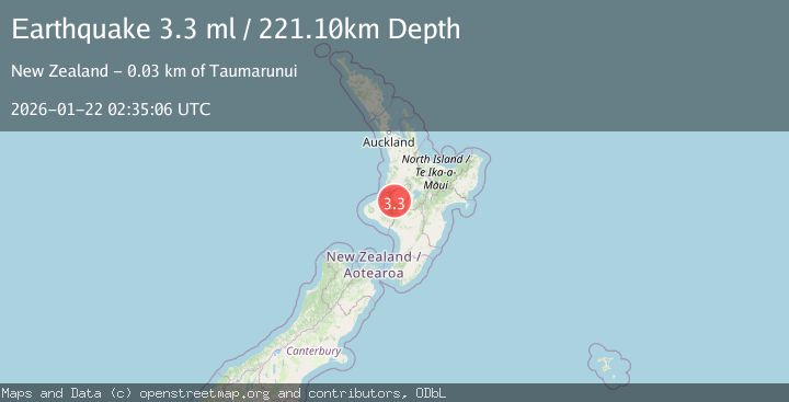 Map of NORTH ISLAND OF NEW ZEALAND
