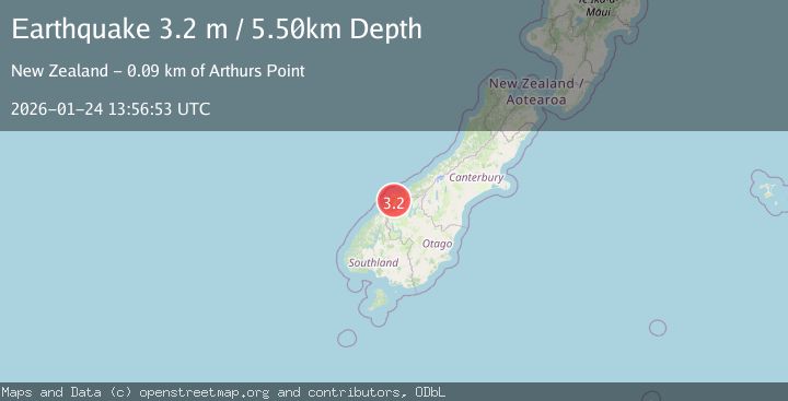 Map of SOUTH ISLAND OF NEW ZEALAND
