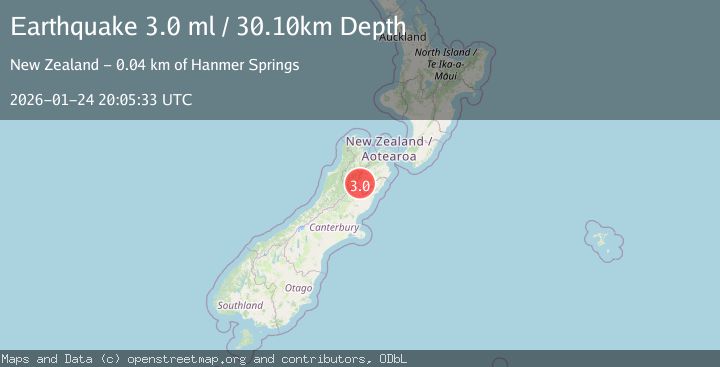 Map of SOUTH ISLAND OF NEW ZEALAND