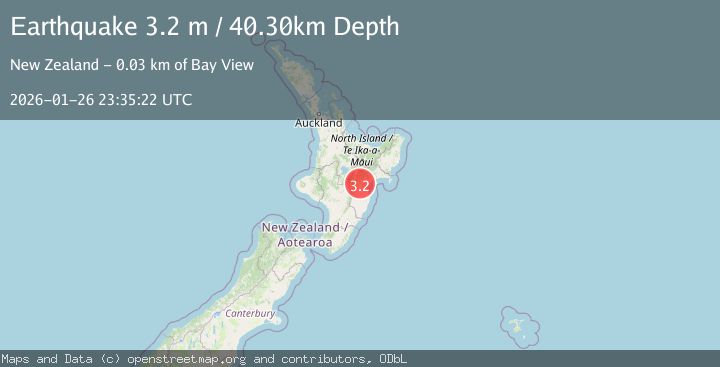 Map of NORTH ISLAND OF NEW ZEALAND