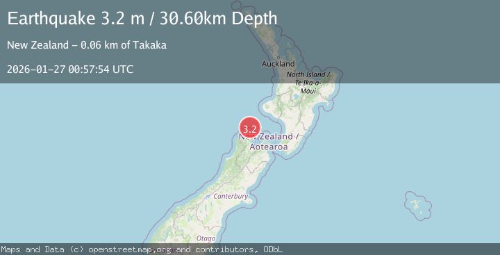 Map of OFF W. COAST OF S. ISLAND, N.Z.