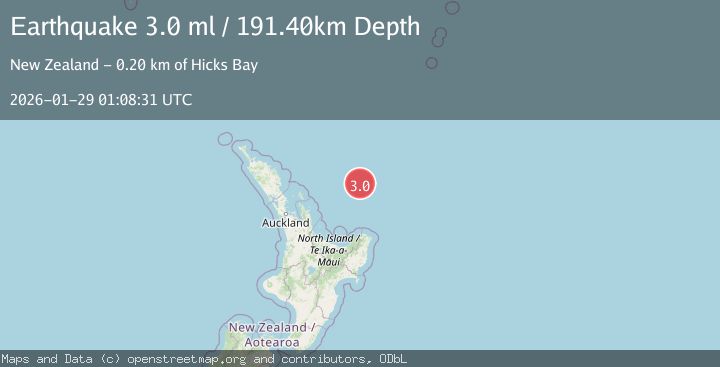 Map of OFF E. COAST OF N. ISLAND, N.Z.