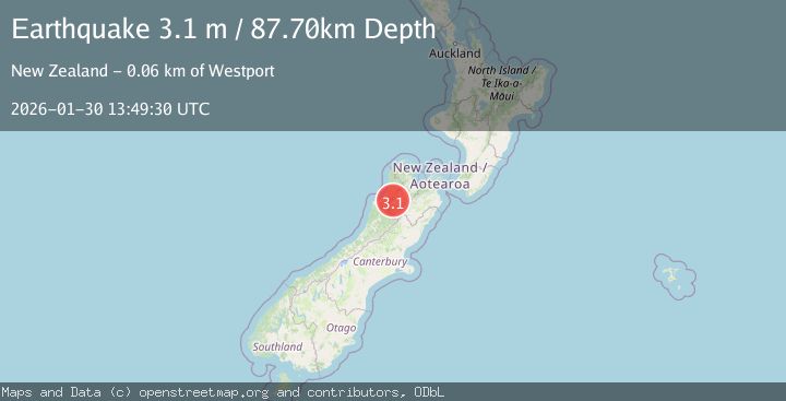 Map of SOUTH ISLAND OF NEW ZEALAND
