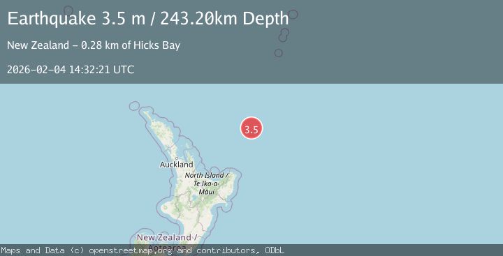 Map of OFF E. COAST OF N. ISLAND, N.Z.