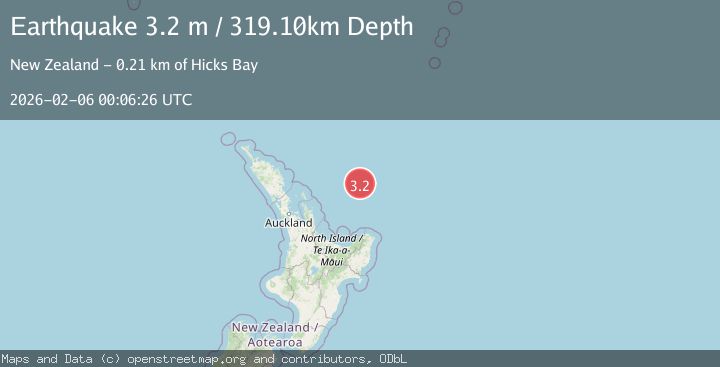 Map of OFF E. COAST OF N. ISLAND, N.Z.