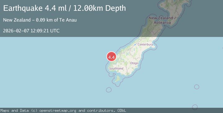 Map of OFF W. COAST OF S. ISLAND, N.Z.