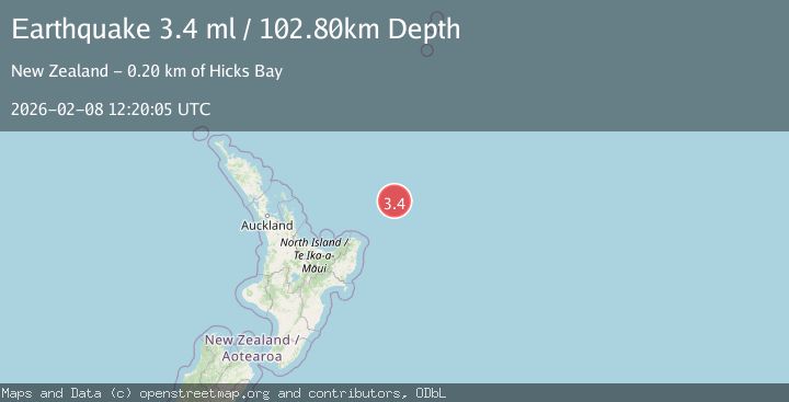 Map of OFF E. COAST OF N. ISLAND, N.Z.