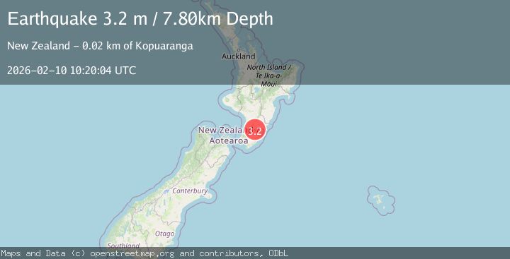 Map of NORTH ISLAND OF NEW ZEALAND
