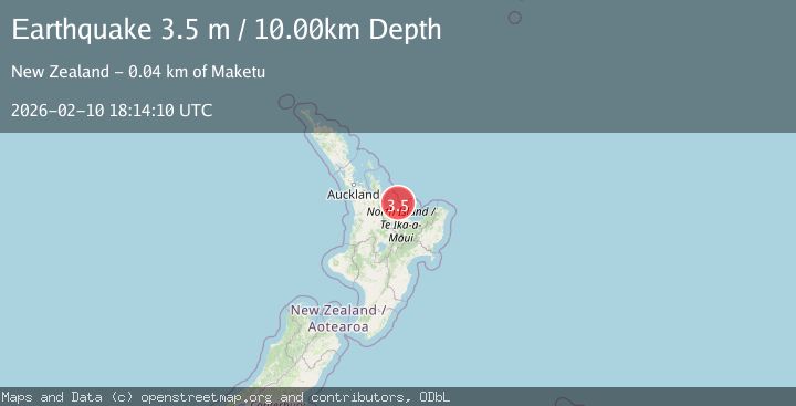 Map of NORTH ISLAND OF NEW ZEALAND