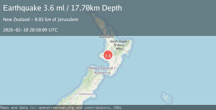 Map of NORTH ISLAND OF NEW ZEALAND