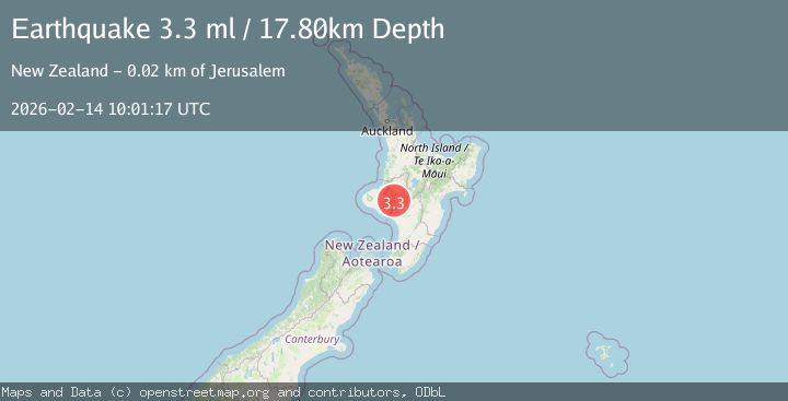 Map of NORTH ISLAND OF NEW ZEALAND