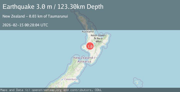 Map of NORTH ISLAND OF NEW ZEALAND