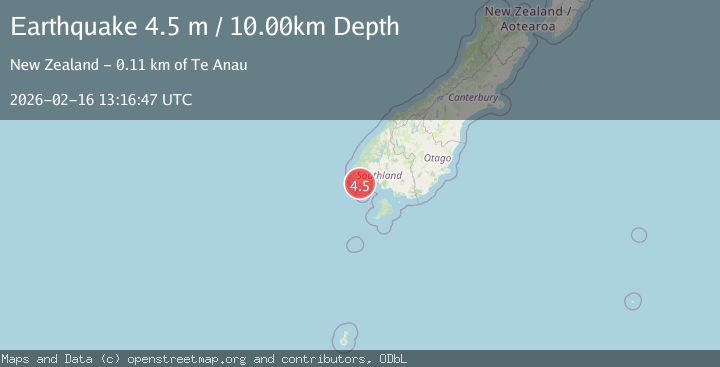 Map of OFF W. COAST OF S. ISLAND, N.Z.