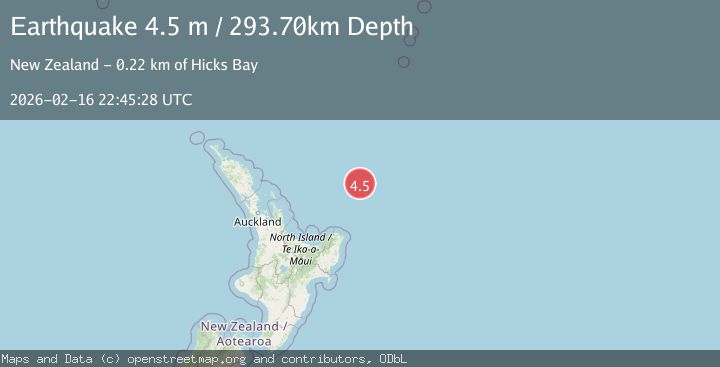 Map of OFF E. COAST OF N. ISLAND, N.Z.