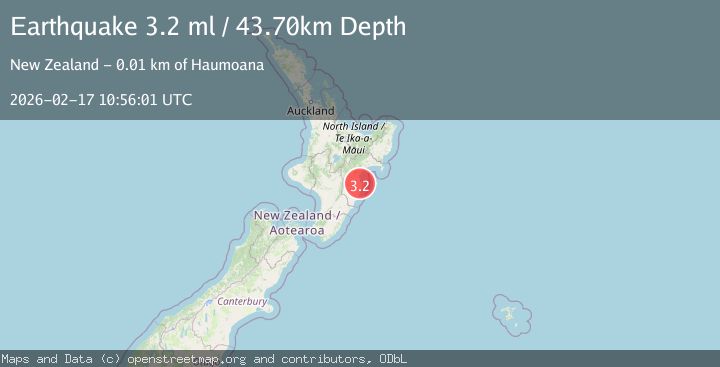 Map of NORTH ISLAND OF NEW ZEALAND