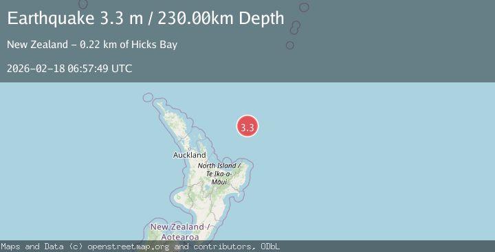 Map of OFF E. COAST OF N. ISLAND, N.Z.