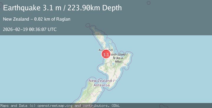 Map of NORTH ISLAND OF NEW ZEALAND
