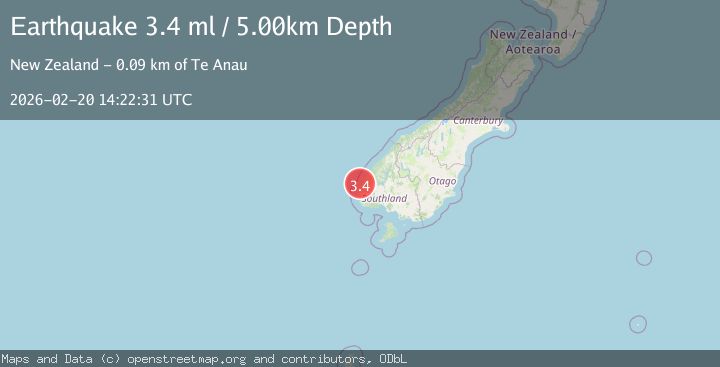 Map of OFF W. COAST OF S. ISLAND, N.Z.