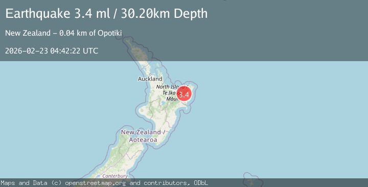 Map of NORTH ISLAND OF NEW ZEALAND