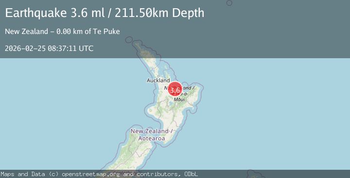 Map of NORTH ISLAND OF NEW ZEALAND