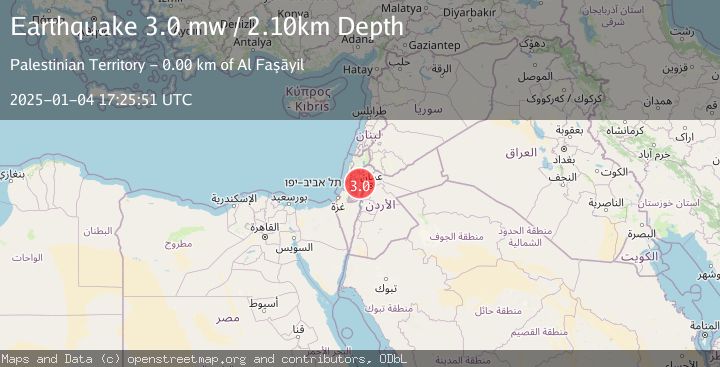 Map of DEAD SEA REGION