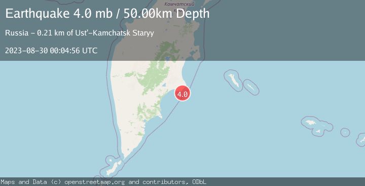 Map of NEAR EAST COAST OF KAMCHATKA